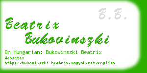 beatrix bukovinszki business card